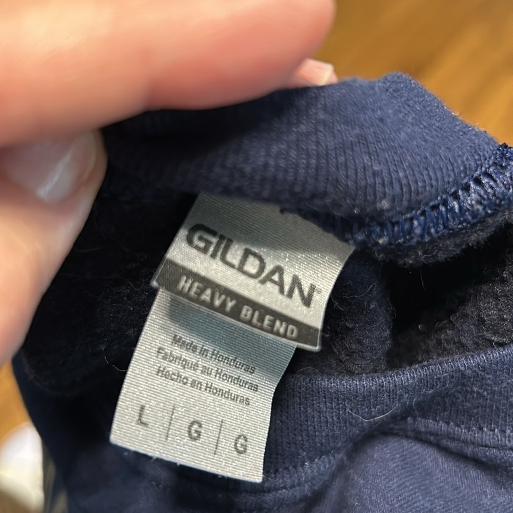 Gildan Sweatshirt Adult L Navy Blue Post Home Malone Christmas Crewneck - Picture 3 of 4